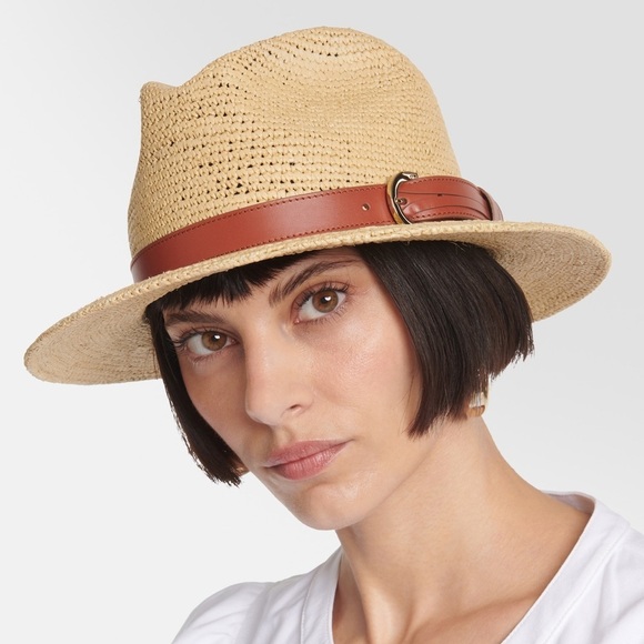 “Authentic  Chloé x Borsalino Embellished Straw Hat, Designer Summer Hat main image 4